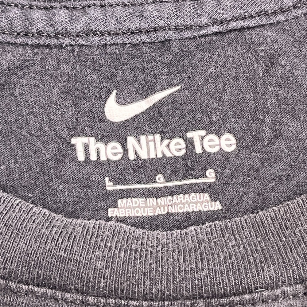 nike t-shirt black‎ crew neck short sleeve swoosh tee mens large - Picture 3 of 6
